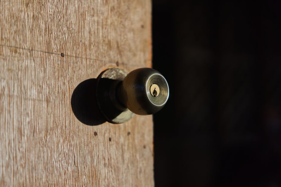 High quality brass door knob and lock hardware